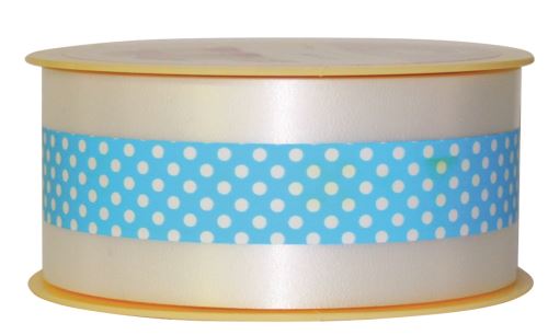 Ruban charlotte pois bleu