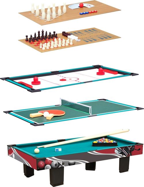 Table multifonctionnelle 9 en 1 - 11278 - billard - ping-pong - bowling - etc