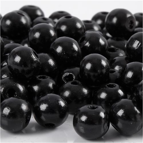 Creotime perles noires 10x3 mm 70 pièces