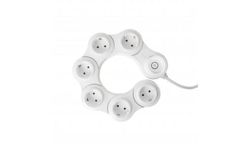 Quirky Pivot Power Intérieur 6sortie(s) Ca 1.27m Blanc Multiprise - Multiprises (blanc, Blanc, 60 Mm, 235 Mm, 310 Mm, 1,27 M)