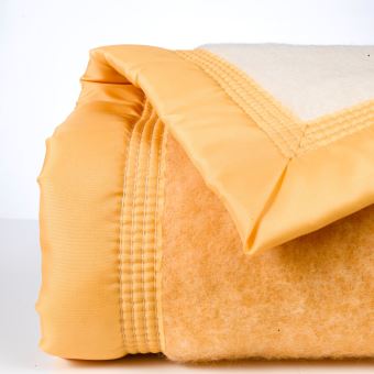 Couverture Laine Woolmark Iseran Ourson 220 X 240 Cm Miel Ecru Achat Prix Fnac