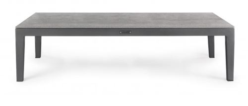 Table basse coloris anthracite - Dim : L 110 x P 60 x H 28,5 cm -PEGANE-