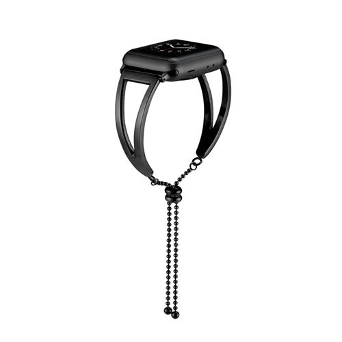 Bracelet en métal acier inoxydable élégant noir pour votre Apple Watch Series 3/2/1 38mm