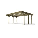 Carport Double Davos En Bois Traite Classe Iii Surface 30 6 M