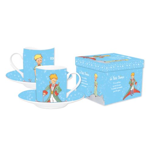 Coffrets Turquoise Sets de 2 tasses à café Le Petit Prince