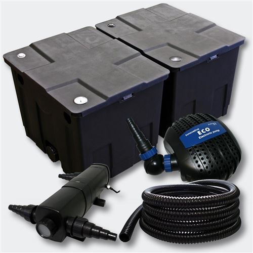 Comparer les prix de Kit de filtration de bassin Bio Filtre 60000l Pompe éco UVC 36W