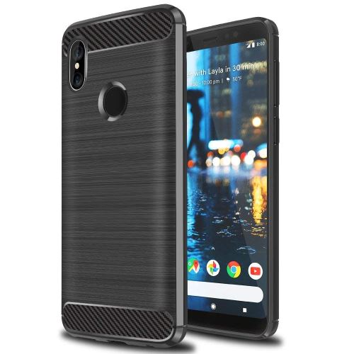 Xiaomi Mi A2 Lite Redmi 6 Pro Housse Etui Housse Coque de protection Fibre de Carbone [Noir]