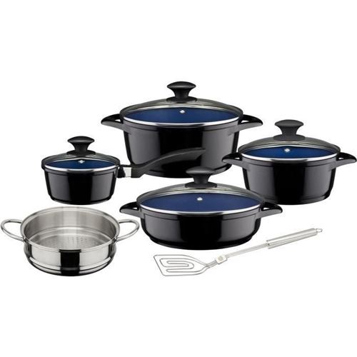 Gsw Ceramica - Batterie De Cuisine 9 Pieces - Cobalt - Tous Feux Dont Induction