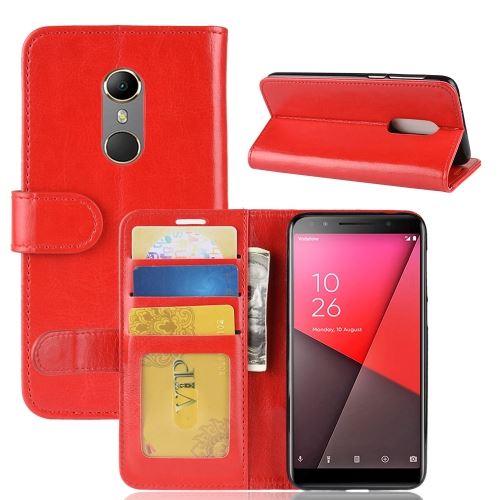 Vodafone Smart N9 Housse Etui Cuir PU Texture Peau Rouge ALS78418