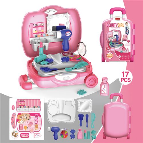 Maquillage 17 PCS Pour Les Enfants -Bagage Rose