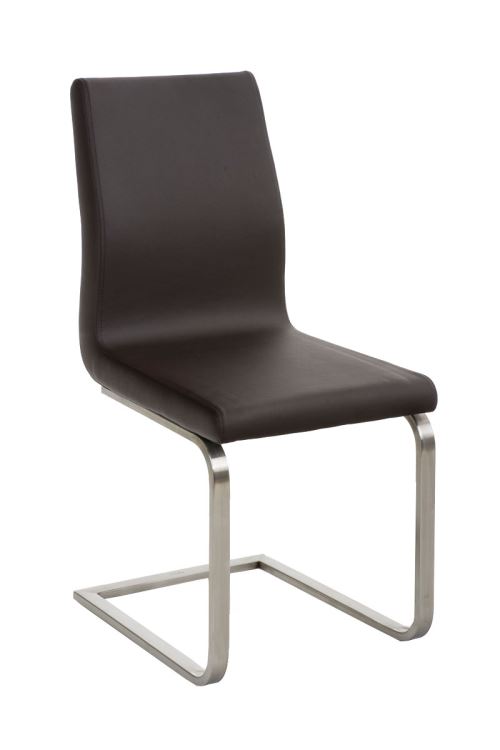 Chaise de salle à manger Belfort en similicuir , Marron
