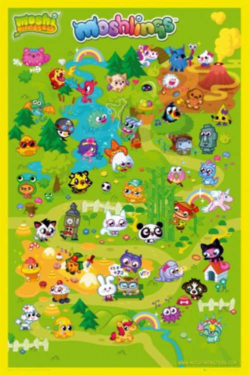 Moshi Monsters Poster - Pays Des Moshling (91x61 cm)