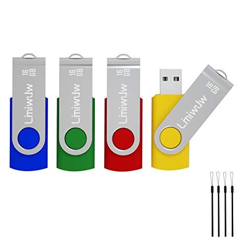 4Pack 16GO Clés USB à mémoire flash USB 2.0 Memory Stick Clés USB à mémoire de forme