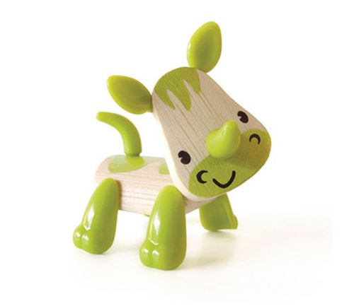 Hape rhinocéros de bambou vert