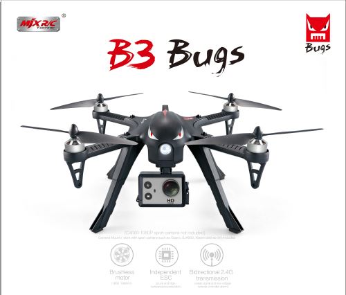 MJX BUGS B3 drone - 2.4g 4CH 6 axes gyro RC quadcopter RTF Brushless moteur - sans caméra