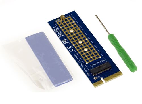 Carte Controleur PCIe 4x pour SSD M.2 PCIe Support AHCI et NVMe Position verticale