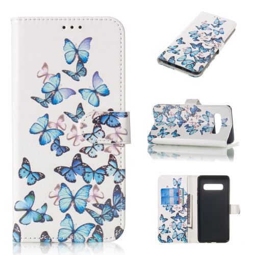 Etui en PU impression de motifs papillon pour votre Samsung Galaxy S10 Plus