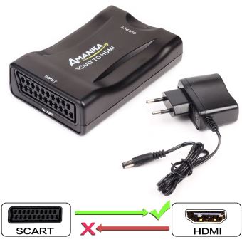 AMANKA Adaptateur Peritel HDMI Convertisseur Peritel HDMI Vidéo Audio