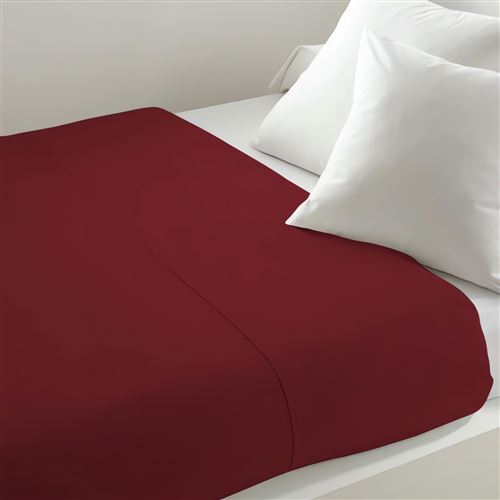 Drap plat uni 240x290 cm ZZZ rouge