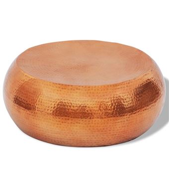 Vidaxl Table Basse En Aluminium Martele Couleur Laiton Cuivre