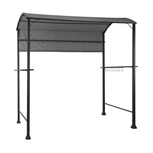 Blumfeldt Steakhouse | Abri barbecue | 220x215x140cm | Toile polyester 180 g/m² retardateur de flammes | Structure acier | Gris foncé