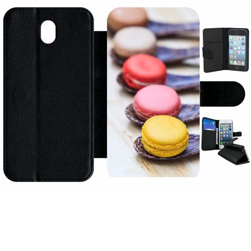 Etui à rabat samsung galaxy j7 2017 (j730) gourmandise de macaron
