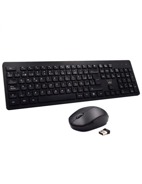 Clavier et souris sans fil Ewent EW3256 2.4 GHz Noir