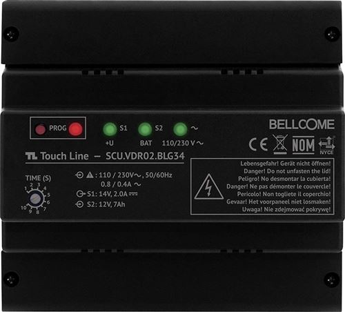 Bellcome Video-Türsprechanlage Kabelgebunden Hutschienen-Chargeur SCU.VDR02.BLG34 noir