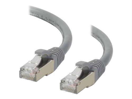 C2G Cat6a Booted Shielded (STP) Network Patch Cable - cordon de raccordement - 2 m - gris