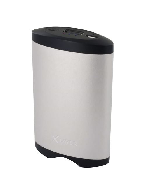 Xlayer 214082 Power Bank Avec Chauffe-mains En, 5200 Mah Argent