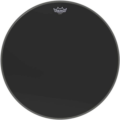 PEAU DE GROSSE CAISSE REMO POWERSTROKE 3 22 - EBONY ZOPC