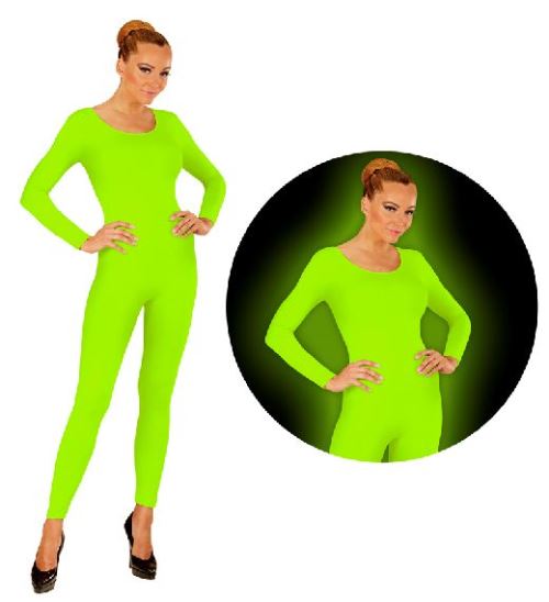 Justaucorps à manches longues vert fluo - Taille S/M