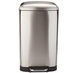 Poubelle à pédale inox GREENWICH argent 40L