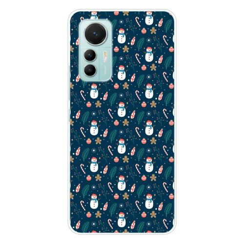 Coque en silicone imprimée compatible Xiaomi Mi 12 Lite NO Bonhomme de neige