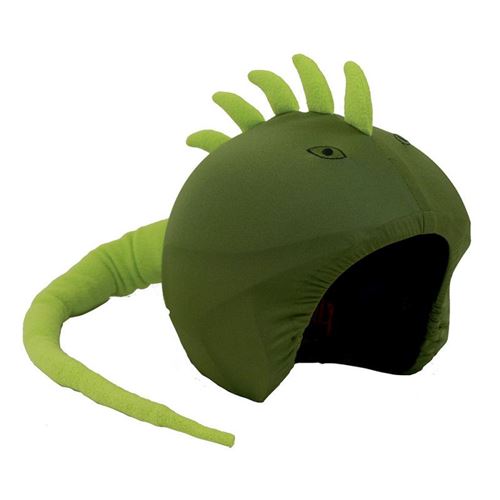 Housse de casque fantaisie - Coolcasc - Ccig - Iguane vert - Taille unique