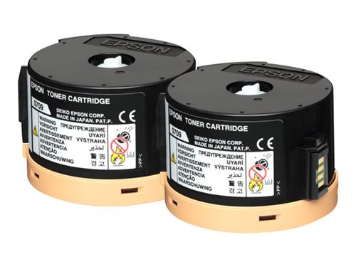 Epson 0710 - pack de 2 - haute capacité - noir - originale - cartouche de toner