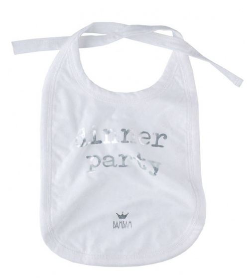 Bambam dinner party and brunch reversible unisex baby bib