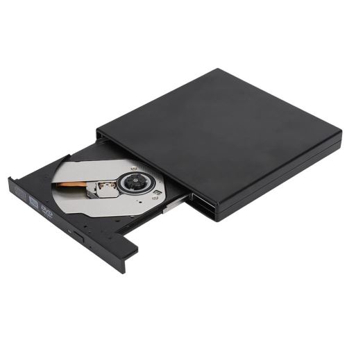 Lecteur Optique Externe CD-Rom / Pour Ordinateur Portable USB 2.0 Dvd / Rw, Pour Windows 2000 / Xp / Vista / Windows 7 Noir