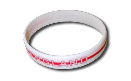 Supportershop Angleterre Bracelet Silicone Football, Blanc, FR : Taille Unique