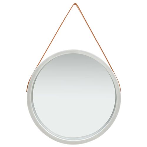 Vidaxl - Miroir mural avec sangle 60 cm Argent&eacute; Silver