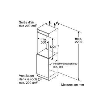 réfrigérateur 1 porte intégrable à pantographe 195l a++ - ki42lade0