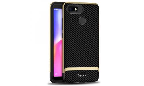 Coque flexible avec Bumper IPAKY pour Redmi-6A coloris gold