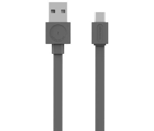 Allocacoc 10452GY/USBMBC câble USB USB A Micro-USB B Gris - Câbles USB (USB A, Micro-USB B, Male Connector/Male Connector, Gris)