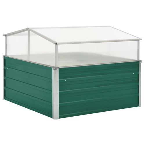 Serre 100x100x77cm Acier galvanisé Vert
