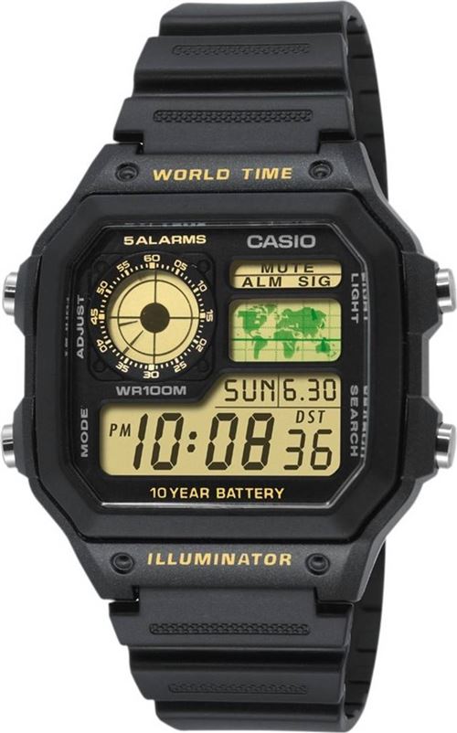 Montre Homme Casio Collection Ae-1200Wh-1Bvef Noir