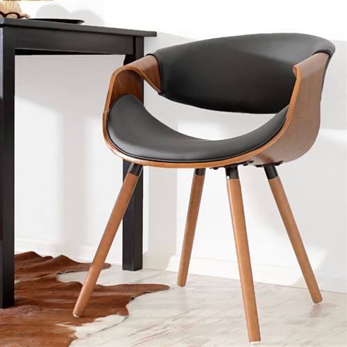 Chaise Design Chaise Salle A Manger Bent 56 Cm Noyer