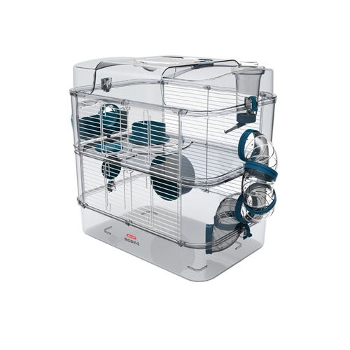 Cage pour petits rongeurs Rody 3 duo bleu