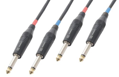 Pd Connex Câble Audio Cordon 2x Jack 6,35 Mâle Mono / 2x Jack 6,35 Mâle - 5m - Idéal Pour Relier Vos Enceintes De Sonorisation