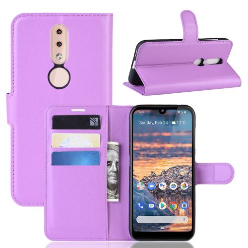 Etui en PU avec support violet pour votre Nokia 4.2