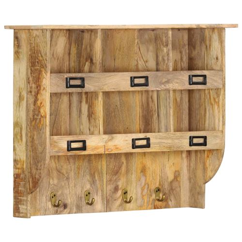 vidaXL Porte-manteau mural 70x20x55 cm Bois de manguier massif